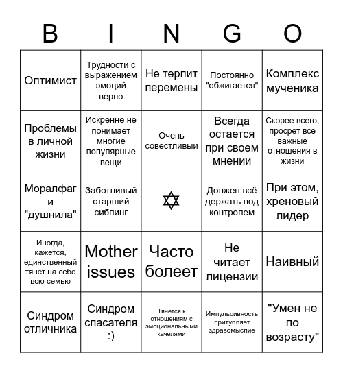 Kyle kinny Bingo Card