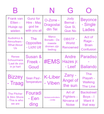 EMS WEEKEND 2022 - BINGOOO Bingo Card