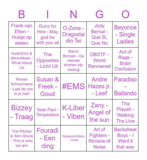 EMS WEEKEND 2022 - BINGOOO Bingo Card