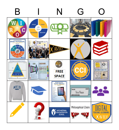 AVID BINGO Card