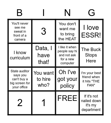 BRINGING THE FUN Bingo Card