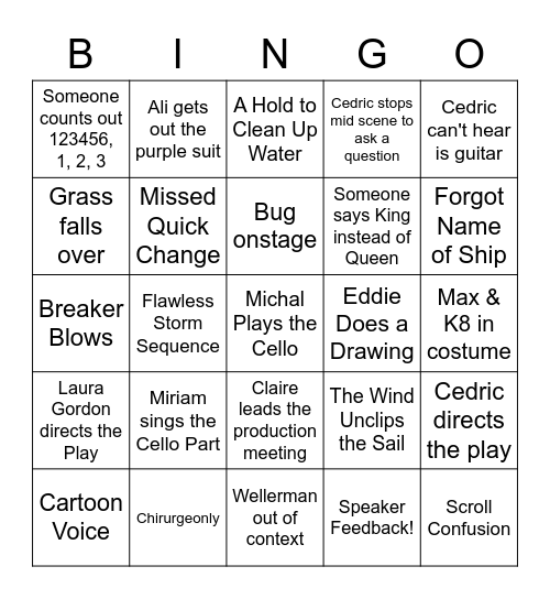 Tempest Tech Bingo Card
