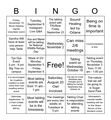 S4P Meeting Bingo Card