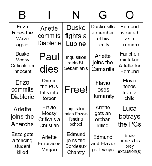 Timecube V5 PBP Interlude Bingo Card