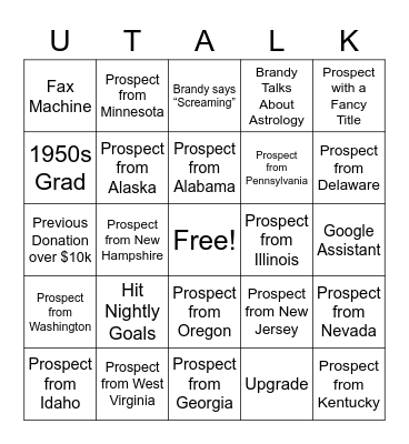 Smile & Dial! Bingo Card