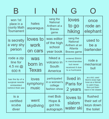 Who Do You Work With That ... Bingo Card