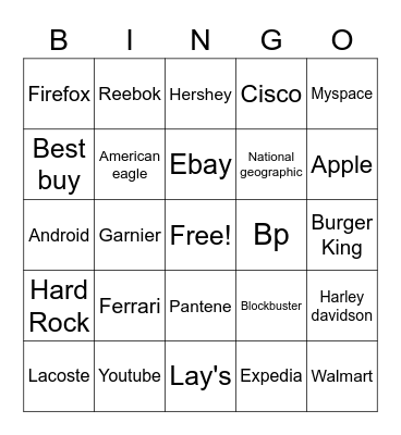 Logo game pack 2 Bingo Card