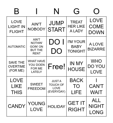80'S HITS Bingo Card