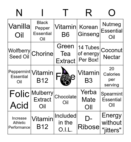 Bingo Young Living Style! Bingo Card