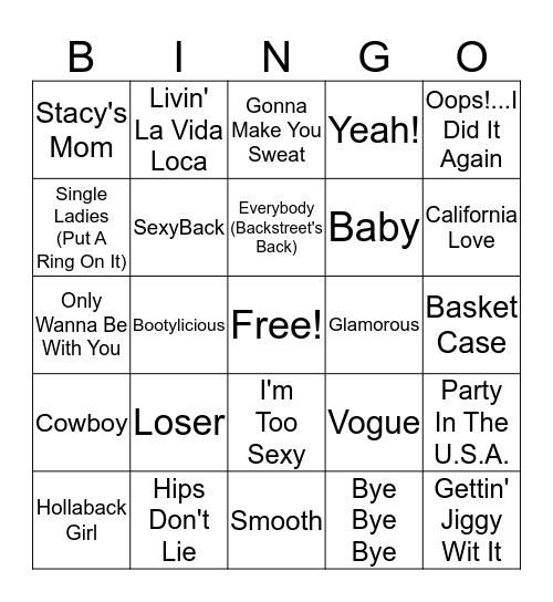 1990-2009 Bingo Card