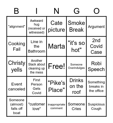 Summer Jam Bingo Card