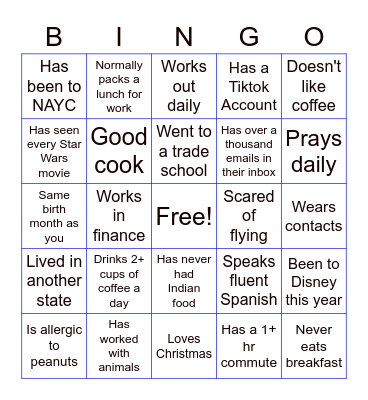 Hyphen Hangout Icebreaker Bingo Card