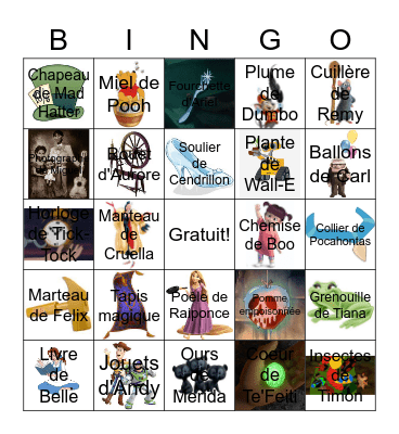 Disney Bingo Card