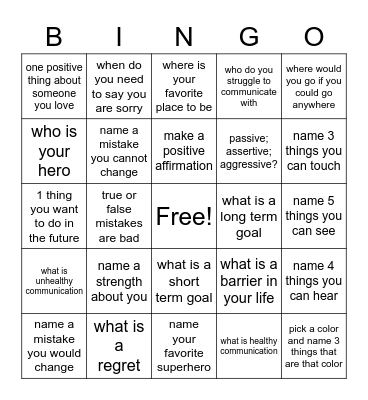 Client Bingo 2 Bingo Card