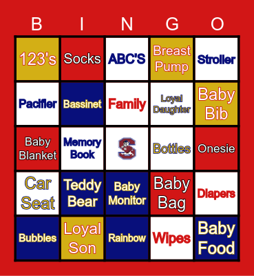 BABY BULLDOG GENDER REVEAL Bingo Card