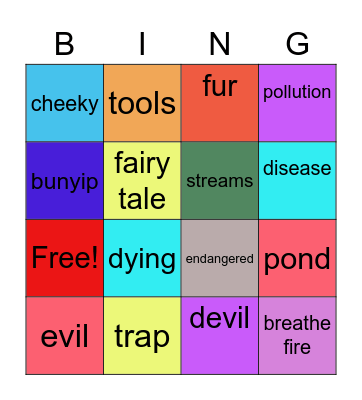 WEIRD AND WILD ANIMALS Bingo Card
