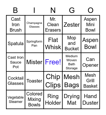 BRIDAL BINGO Card