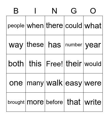EVELYN FIRST BINGO Card