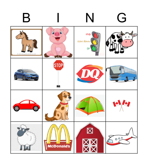 Road Trip Bingo Card