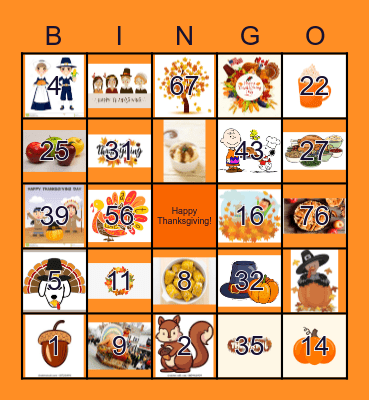 Ingram Micro Thanksgiving Bingo Card