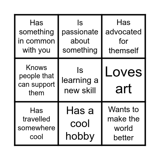 Find someone who... Bingo Card