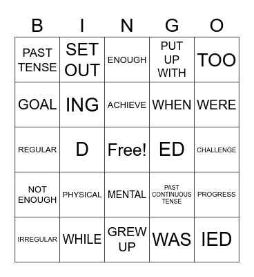 Level 3 Chapter 5 Bingo PCT Bingo Card
