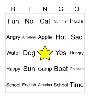 Summer Bingo! Bingo Card