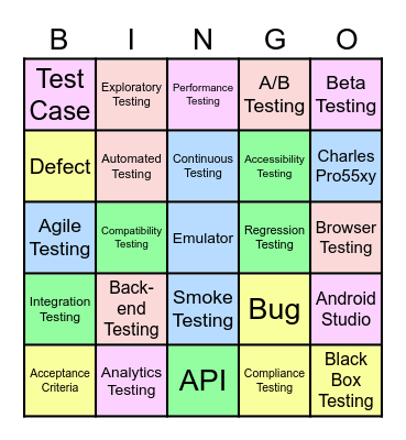 QA 八月慶生會 Bingo Card