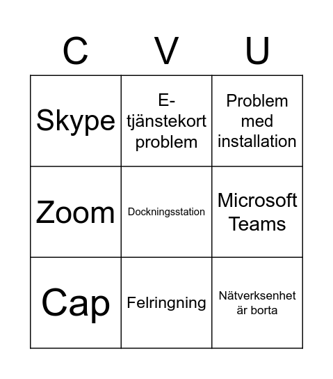 EZ-Bingo Card