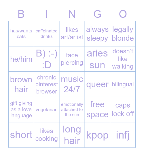 jess bingo Card