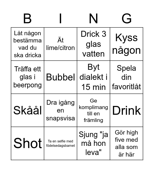 Ölbingo Card