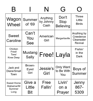 L Street Tavern Bingo Card