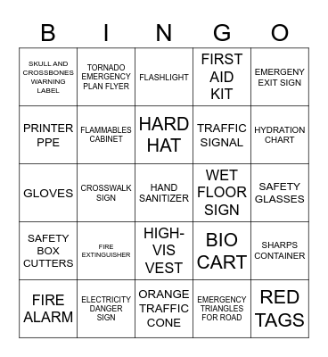 Cintas Safety Photo Bingo Card