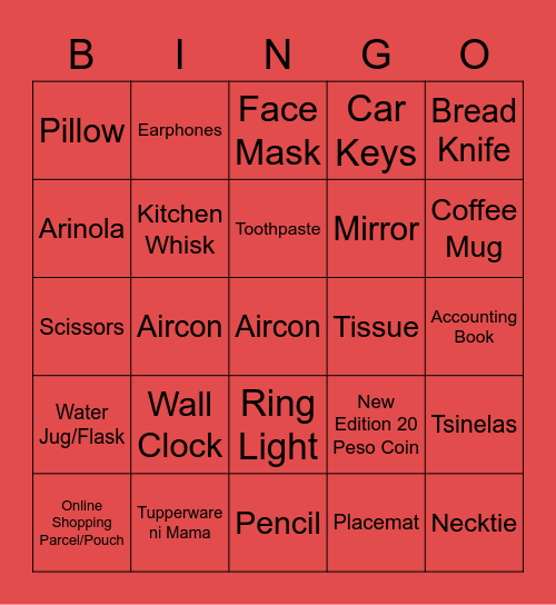 RCYC Bingo Card