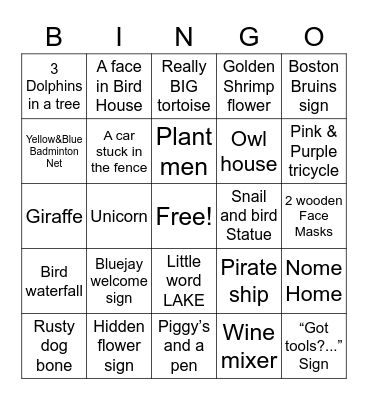 CG SCAVENGER Bingo 2022 Bingo Card