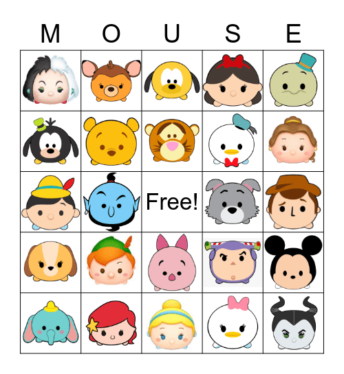 MICKEY MOUSE BINGO Card