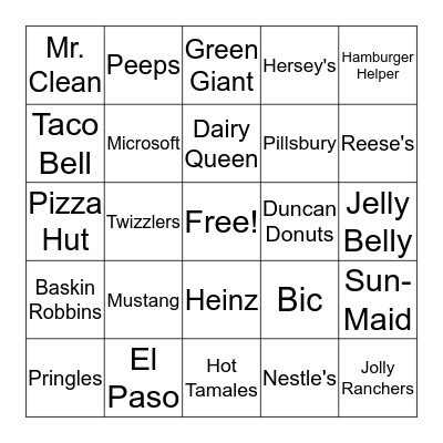 Logo Bingo Card