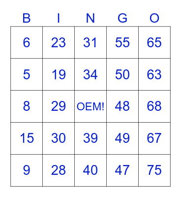 Tacky Tourist Bingo! Bingo Card