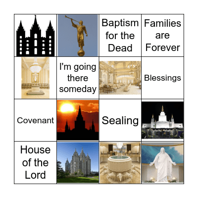 TEMPLES ARE THE HOUSE OF THE LORD Bingo Card