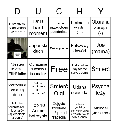 Bingo Phasmophobia Bingo Card
