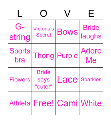 Anne's Bachelorette Bingo! Bingo Card