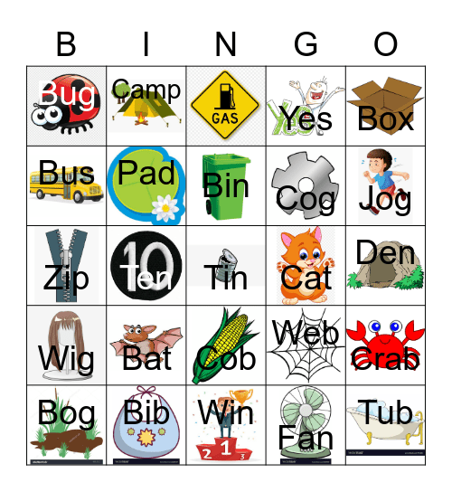 CVC Bingo Card