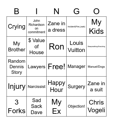 It's a Wedding! Bingo Card