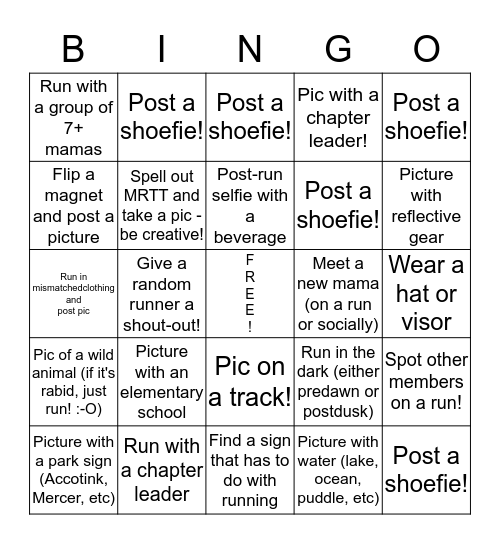 Springfield MRTT Bingo! Bingo Card
