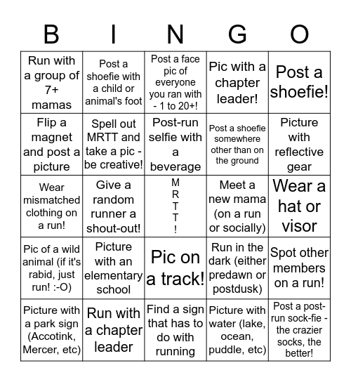 Springfield MRTT Bingo! Bingo Card