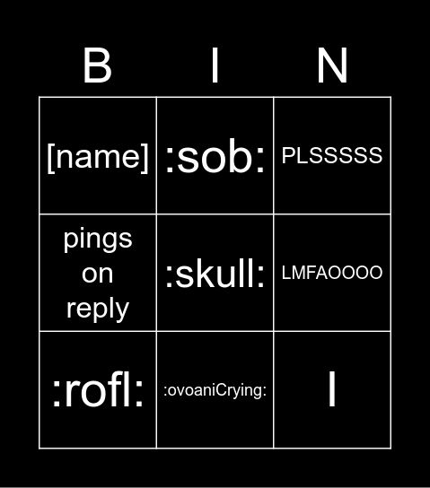 Maya Bingo Card