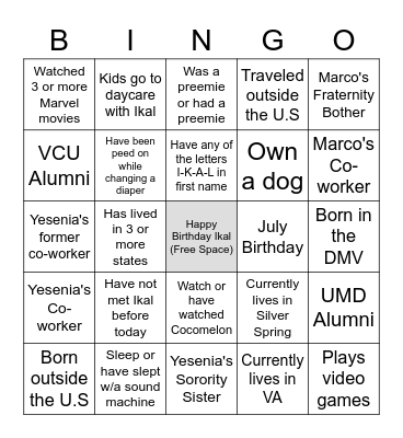 Bingo Card