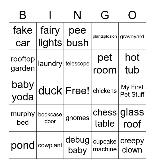 Shell Challenge Bingo Card