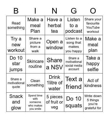 Rainbow bingo Card