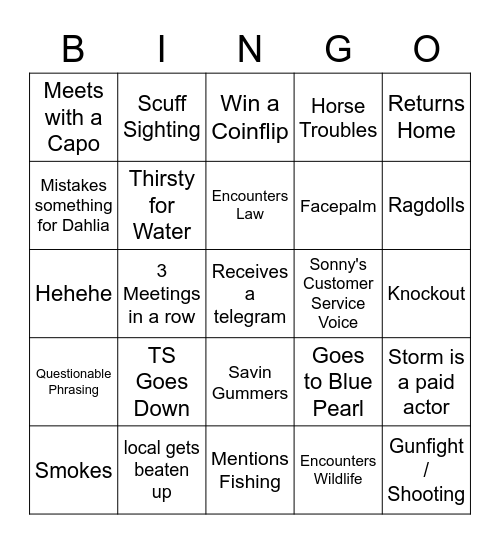 CESARE WARTIME Bingo Card